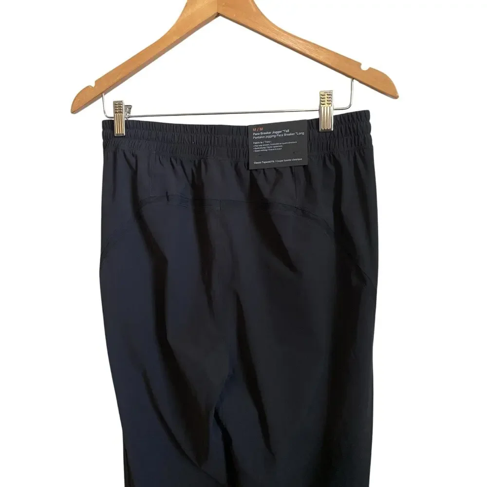Lululemon Men’s Pace Breaker Black Jogger Tall Medium Classic Tapered Fit NEW
